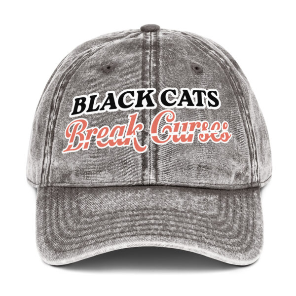 Black Cats Break Curses Vintage Cap | GiluCats - Image 3