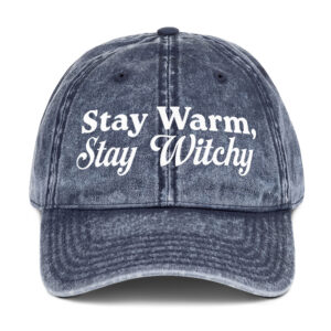 Stay Warm, Stay Witchy Vintage Cap | GiluCats