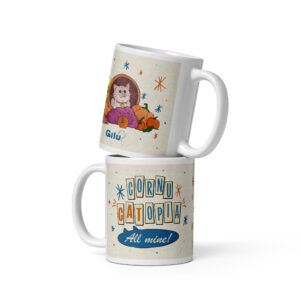 CornuCATopia “All Mine!” Cat Mug – Funny Thanksgiving Coffee Cup