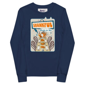 Thankful (Mostly for Me!) Youth Long Sleeve Tee – Cute Cat Fall Shirt