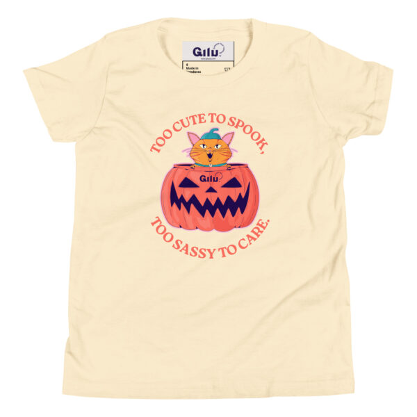 Too Cute to Spook, Too Sassy to Care Youth Tee | Gilu - Image 3