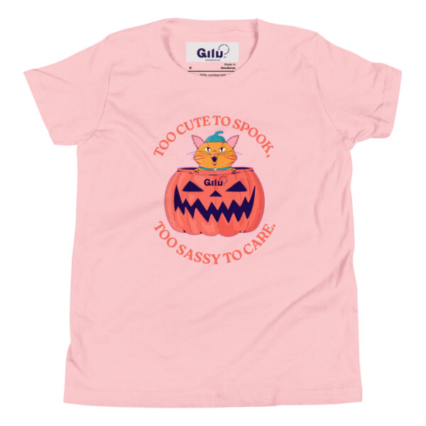 Too Cute to Spook, Too Sassy to Care Youth Tee | Gilu - Image 2